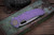 Curtiss Knives F3 Large Slicer Flipper Purple Fish Scale Milled Titanium 4" Magnacut Stonewash