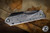 Heretic Knives Custom "Jinn" Slip Joint Wood Grain Damascus Handle 3" DLC Magnacut