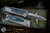 Reate EXO-M G10 Blue/Black OTF Knife Titanium 2.95" Double Edge Satin