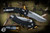 Microtech Amphibian Ram-LOK Folding Knife Fluted Black Aluminum 3.9" Stonewash Serrated 137RL-11FL 