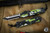 Heretic Knives Hydra V3 Green Camo Aluminum OTF Knife 3.6" Tanto Two-Tone Full Serrated H006-10C-HCAMO