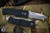 ProTech Emerson CQC7 Left Handed Automatic Folding Knife Jigged Black 3.25" 20CV Spearpoint Stonewash  E7A05-LH