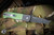 ProTech Emerson Custom CQC7 Automatic Folding Knife Green Jigged Titanium 3.25" Chisel Tanto Ladder Damascus  2024.001