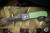 ProTech Emerson Custom CQC7 Automatic Folding Knife Green Jigged Titanium 3.25" Chisel Tanto Ladder Damascus  2024.001