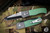 ProTech Emerson Custom CQC7 Automatic Folding Knife Green Jigged Titanium 3.25" Chisel Tanto DLC/Satin  2024.002