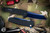 ProTech Malibu Custom Limited Manual Flipper Knife Dragon Scale Black 3.25" Sapphire Blue Reverse Tanto 5236-SB