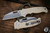 Demko Knives AD20.5 Shark Lock Folding Knife Coyote G10 3.2" S35VN Shark Foot Stonewash