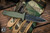 Demko Knives Armiger 4 Fixed Blade Knife OD Green 4.2" Spear Point Black