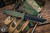 Demko Knives Armiger 4 Fixed Blade Knife OD Green 4.2" Tanto Black