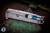 Medford M-48 Folding Flipper Knife Blue Aluminum/Tumbled Titanium 3.9" Drop Point