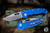 Demko Knives MG AD20S Blue G10 Shark Lock Folder 20CV Clip Point Stonewash