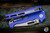 Demko Knives MG AD20S Blurple G10 Shark Lock Folder 20CV Clip Point Stonewash