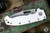 Demko Knives MG AD20S White G10 Shark Lock Folder 20CV Clip Point Stonewash