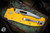 Demko Knives MG AD20S Bright Yellow G10 Shark Lock Folder 20CV Clip Point Stonewash 