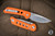 Reate PL-XT Pivot Lock Knife Orange G10 3" Drop Point Stonewash