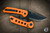 Reate PL-XT Pivot Lock Knife Orange G10 3" Drop Point Black PVD 