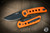 Reate PL-XT Pivot Lock Knife Orange G10 3" Drop Point Black PVD 