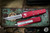 Microtech UTX-85 OTF Automatic Knife Merlot Red 3" Tanto Serrated Apocalyptic Stonewash 233-11APMR