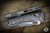  Microtech Amphibian Ram-LOK Folding Knife Fluted Natural Grey Aluminum 3.9" Apocalyptic Stonewash Serrated 137RL-11APFLNC