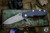 (Preowned) Rick Hinderer Knives XM-18 3.5" Slicer Knife Blue Textured Titanium, Battle Blue