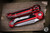 2024 Microtech LUDT Automatic Folding Knife Red/Grip Inlay 3.4" Tanto Stonewash 1136-10RD