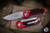 Microtech LUDT Gen III Automatic Folding Knife Red Aluminum/Grip Inlay 3.4" M390 Tanto Stonewash 1136-10RD