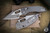 Microtech/Borka Stitch Ram-LOK Manual Folding Knife Natural Clear Gray Fluted Aluminum 3.75" Stonewash AP Serrated 169RL-12APFL