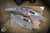 Microtech/Borka Stitch Ram-LOK Manual Folding Knife Natural Clear Gray Fluted Aluminum 3.75" Stonewash AP Serrated 169RL-12APFL