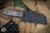 Blackside Customs Americana Fixed Blade Knife Textured Titanium 4.25" MagnaCut Beskar Wharncliffe
