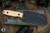 Blackside Customs Americana Fixed Blade Knife Brass 4.25" MagnaCut Beskar Wharncliffe