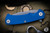 Hinderer Knives Project X Flipper Knife Blue G10 3.65" S45VN Clip Point Working Finish