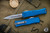 Microtech Hera Mini OTF Automatic Knife Blue 3" Bayonet Stonewash Serrated 1701M-11BL