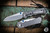 Left Hand-Chris Reeve Knives Small Inkosi Folding Knife Sandblasted Titanium, Blue Accents 2.75" MagnaCut Insingo  SIN-1023
