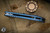 Spartan Blades Custom SHF Harsey Folding Knife Satin/Blue "Dot Matrix" Titanium 4" MagnaCut Drop Point