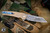 ProTech Malibu Custom Titanium Flipper Knife Bronze Dragon Scale 3.25" Compound Damasteel Reverse Tanto