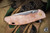 Hinderer Knives XM-24 4.0" Spearpoint Knife Natural Micarta, Brass Accents, Battle Blue