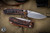 Benchmade Hunt North Fork AXIS Lock Folding Knife Stabilized Dark Wood, Orange Accents 2.97" S30V Drop Point Stonewash 15032