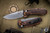 Benchmade Hunt North Fork AXIS Lock Folding Knife Stabilized Dark Wood, Orange Accents 2.97" S30V Drop Point Stonewash 15032