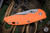 Rick Hinderer Knives XM-18 3.5" Slicer Folding Knife Orange G10, Stonewash Bronze