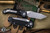 Microtech LUDT Automatic Folding Knife Black Aluminum/Grip Inlay 3.4" M390 Tanto Apocalyptic Stonewash Serrated 1136-12AP