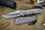 Left Hand-Chris Reeve Knives Umnumzaan Folding Knife Glass Blasted Titanium 3.6" MagnaCut Tanto Stonewash UMN-1015