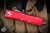 Preowned-Microtech UTX-85 Red OTF 3" Dagger Stonewash Apocalyptic Serrated 232-12APRD