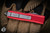 Preowned-Microtech UTX-85 Red OTF 3" Dagger Stonewash Apocalyptic Serrated 232-12APRD