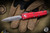 Preowned-Microtech UTX-85 Red OTF 3" Dagger Stonewash Apocalyptic Serrated 232-12APRD