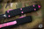 Preowned-Microtech Pink Tri-Grip Ultratech  Spartan OTF Knife 3.4" Black Spartan 223T-1PKEKS