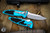 Microtech Socom Elite Automatic Folding Knife Turquoise Aluminum 4" M390 Drop Point Stonewash 160A-10TQ