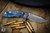 Rick Hinderer Knives XM-18 3.0" Harpoon Tanto Knife Translucent G10/Battle Blue