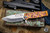 Medford USMC FF Fighter Flipper Folding Knife CuRose Stained Glass Sculpted Titanium 4.25" Drop Point 