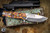 Medford USMC FF Fighter Flipper Folding Knife CuRose Stained Glass Sculpted Titanium 4.25" Drop Point 