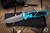 Microtech Socom Elite Automatic Folding Knife Turquoise 4" Tanto Apocalyptic Stonewash 161A-10APTQ